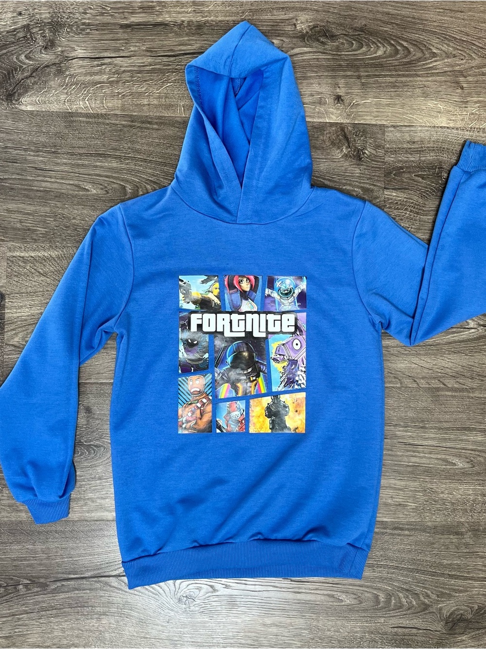 Blue Fortnite Graphic Hoodie